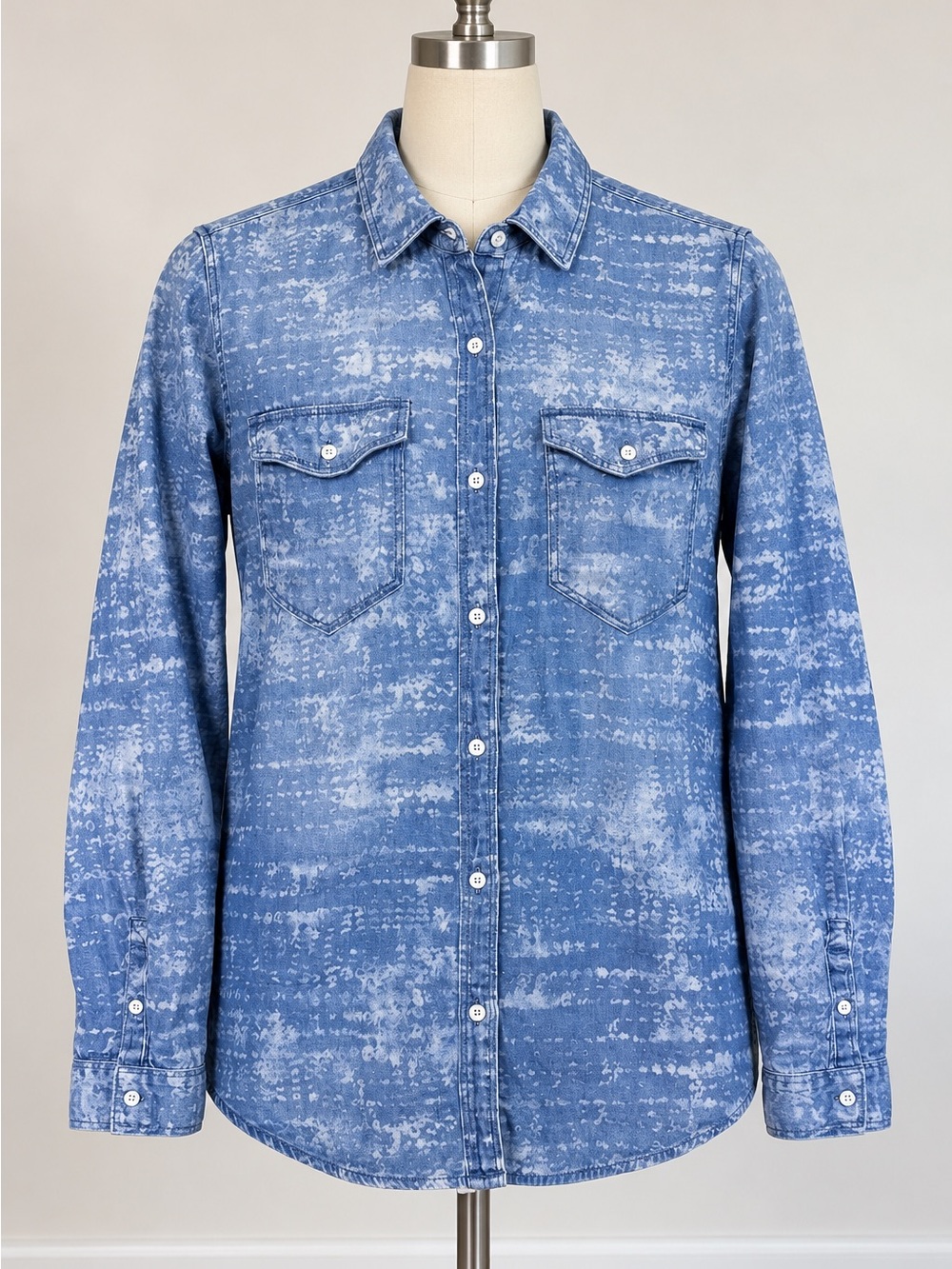 Calvin Klein Jeans Blue Acid Wash Denim Shirt Size L